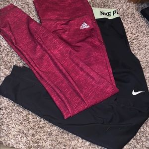 Adidas and Nike leggings